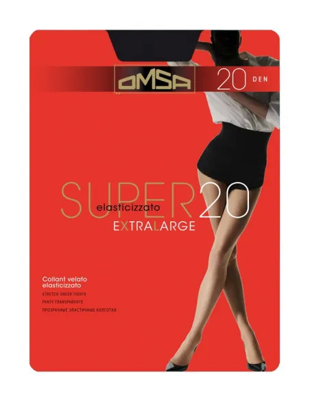 Pack ahorro x 6 Pantys Omsa Super 20 DN XL **