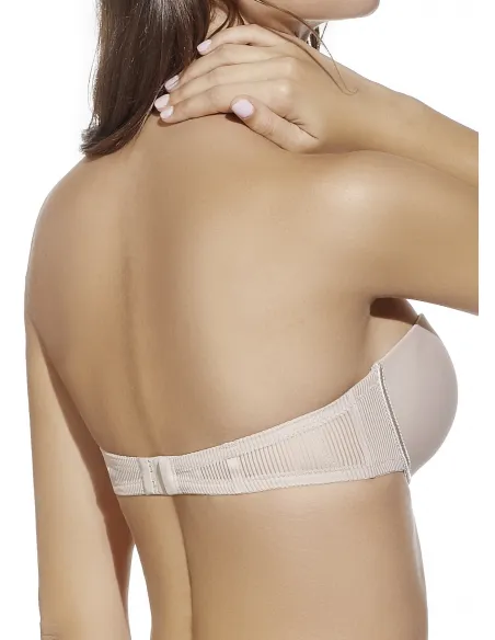 Conjunto Yolanda Sujetador Con Aros + Sin Tirantes + Braga de Microfibra-Lycra