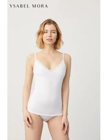 Pack 3 Camisetas Tirante Fino con Encaje de Ysabel Mora