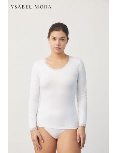 Pack 3 Camisetas Manga Larga con Encaje de Ysabel Mora
