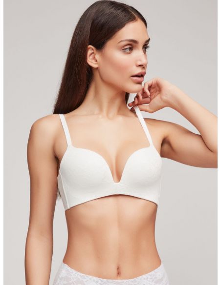 Conjunto Sujetador PUSH UP de Gisela braguita tanga brasileña laser cut