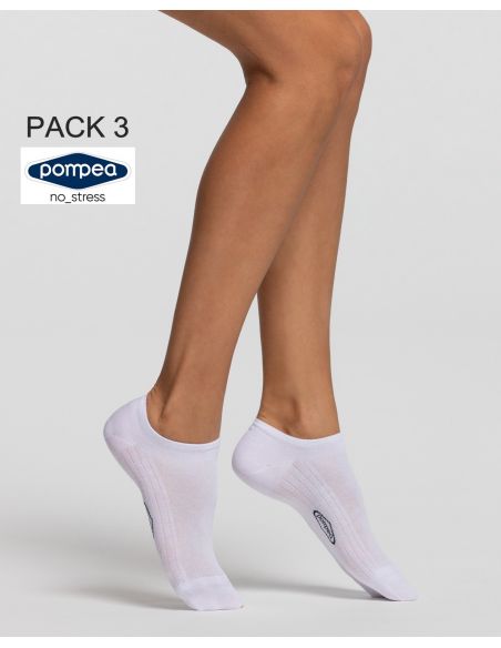 Pack 3 calcetines Señora invisibles Premium pompea
