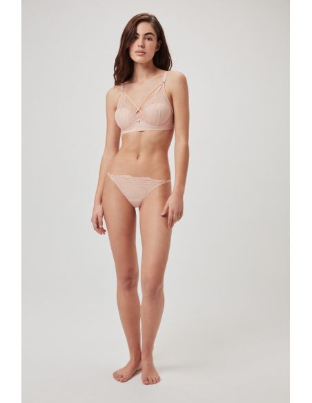 Conjunto Sujetador bralette copas B y C + Braga con encaje de Gisela ®