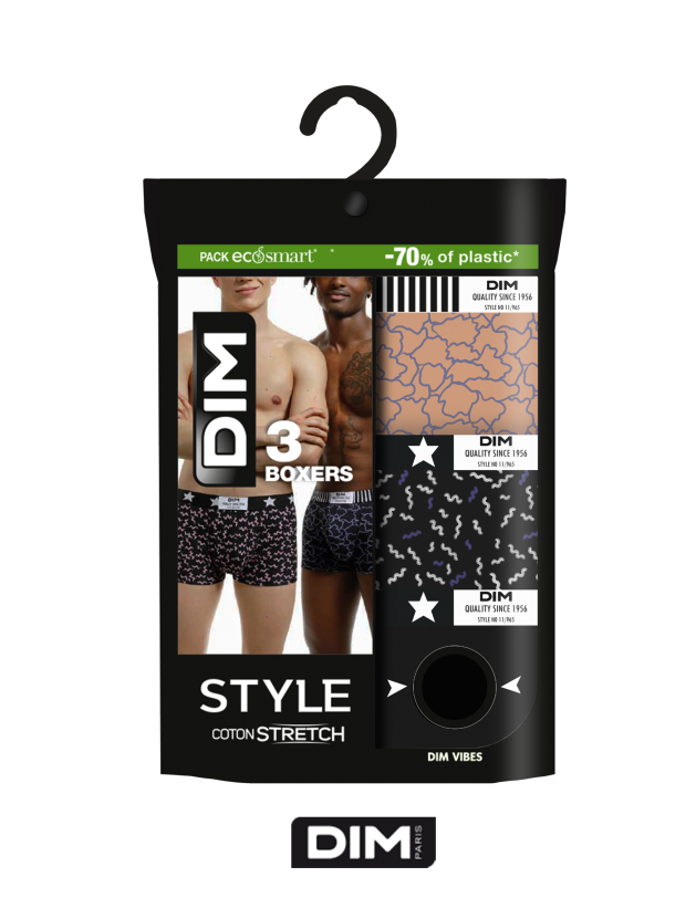 Pack x 3 Boxer Dim estampado estrella surtidos