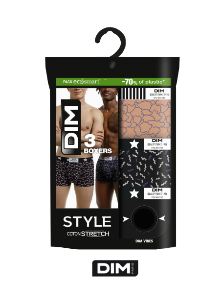 Pack x 3 Boxer Dim estampado estrella surtidos