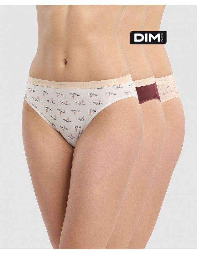 Pensar en el futuro Narabar Pantalones Comprar Pack 3 Bragas bikini estampadas Dim ® algodon elastico. online -  Saldos Canarias