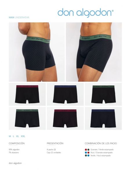 Pack de 6 boxer Don algodón ®