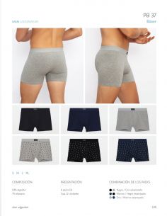 Pack de 6 boxer Don algodón ® surtidos colores basicos 2