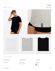 Pack 3 Camisetas Surtidas colores Don algodon manga corta 2