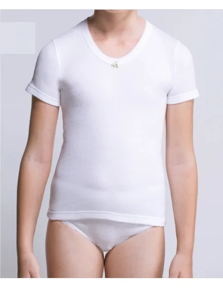 Camiseta Manga corta niña 100% algodon